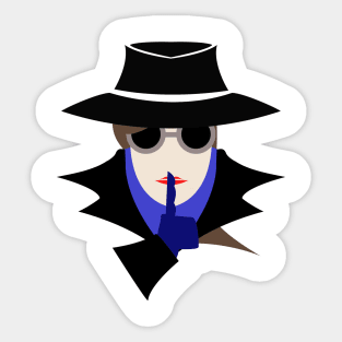 Lady Black shush (cauc): A Cybersecurity Design Sticker